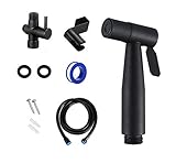 Bidet Sprayer for Toilet, Full Pressure & Stainless Steel & Leakproof Handheld Bidet Toilet Sprayer Set with Hose, Easy Install, Great Water Pressure for Bathing Pets, Personal Hygiene(Black)