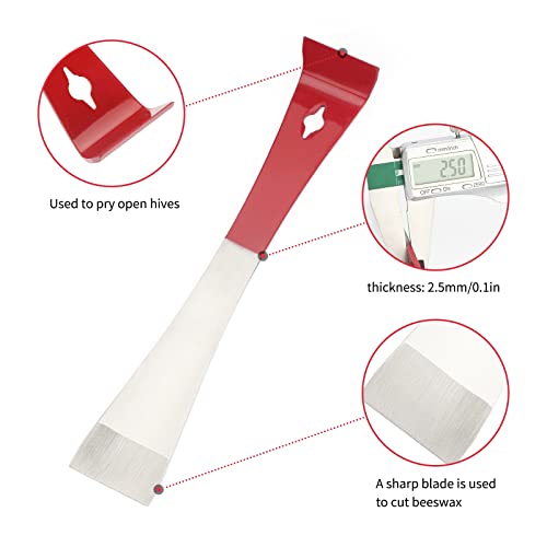 KINGLAKE-GARDEN-Stainless-Steel-Beekeeping-Hive-Tool2PCS-Bee-Hive-Tool-J-Hook-Bee-Frame-Lifter-and-Scraper-Beekeeping-Equipment-for-Beekeepers-for-Beekeepers