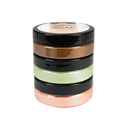 VIVA DECOR Inka Gold Cire métallique scintillante 3 couleurs assorties (SPRINGTIME). Polir avec un chiffon doux. Supports : papier, bois, encadrement, béton, argile. Séchage rapide