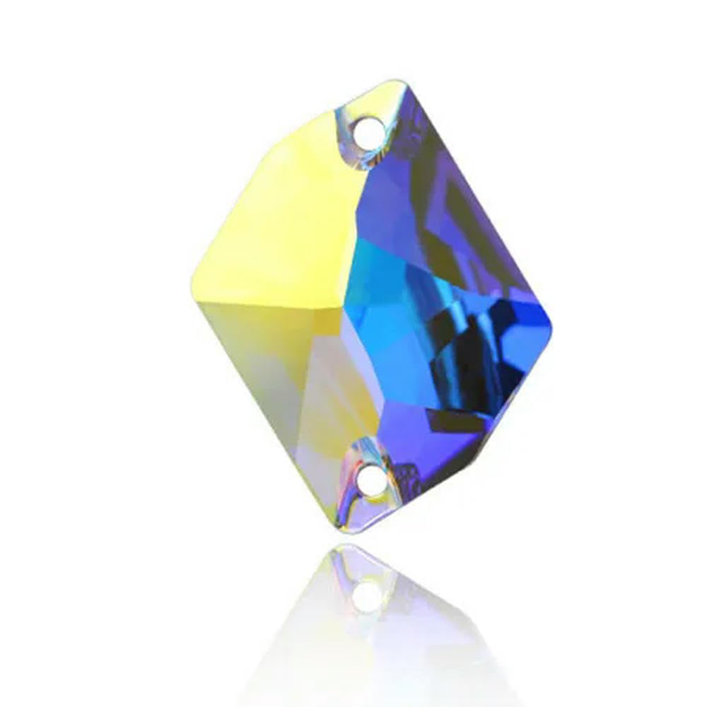 Strass à coudre pour tissu plat biseauté cristal finition robe