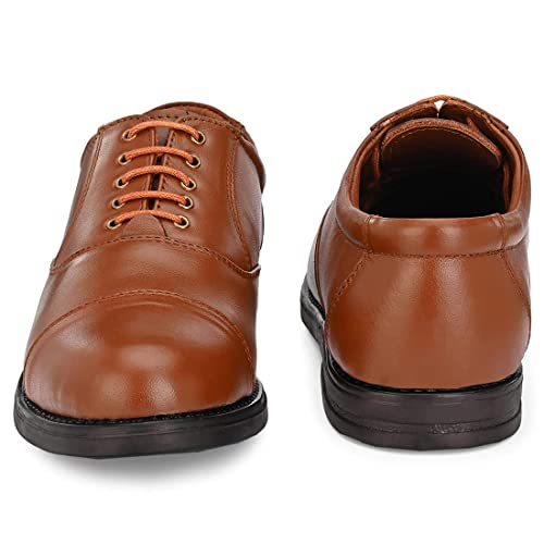 Image of Vitoria Men's Synthetic Leather Lace-Up Formal Shoes for Men's and Boys /Police Shoes /Office Shoes /Suit Shoes /Dress Shoes