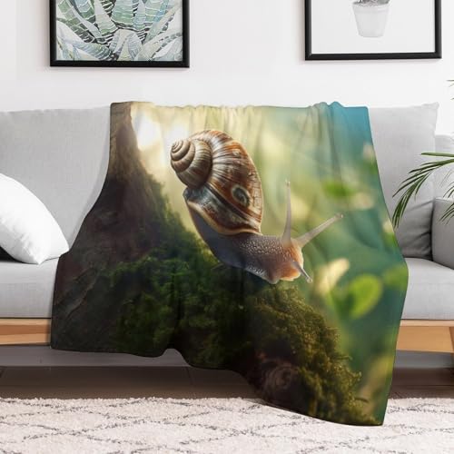 Couverture plaid escargots flannel douce pour en finir avec les frissons