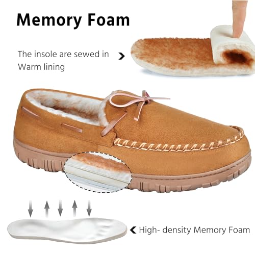 MIXIN Mens Slippers Indoor Outdoor Memory Foam House Shoes Anti-Slip Moccasins Slippers for Men3