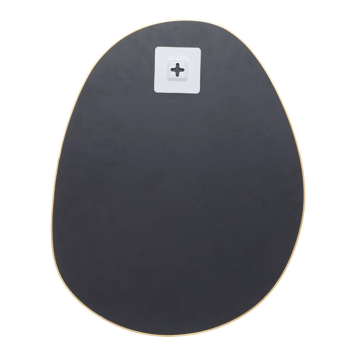 Atmosphera - Lot de 3 Miroirs Muraux LIDA Forme Organique, Doré, H 47 cm - Décoration pour Salon, Entrée, Chambre