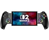 Switch Controller Handheld für Switch 2/Switch/Switch OLED Konsole, Wireless Großer Griff Controller Switch mit RGB Hall-Effekt Joysticks/Hall Trigger/800mAh Akku/Turbo/Dual Vibration/Programmierbare