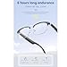 XUMIUZIY Smart Glasses, Open Ear Speakers HD Microphone Blue Light Blocking Lens Touch Control Magnetic Charging IPX4, with Voice Assistant