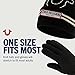 True Religion Beanie Hat and Gloves Set, Cuffed Winter Knit Cap with Stitched Yarn Horseshoe Logo and Fleece Lined Mittens, Black, One Size