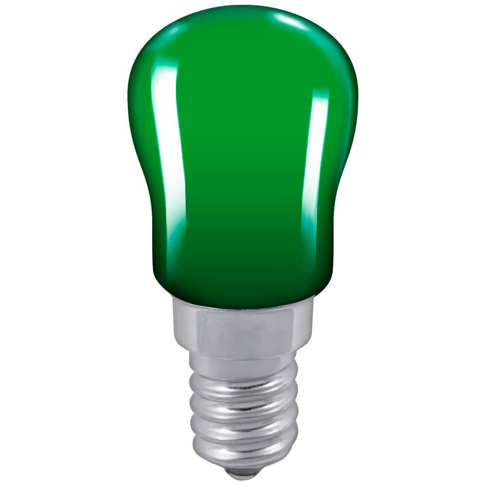 Crompton Lamps Green 15W Pygmy Ses-E14 Dimmable 15Lm Ses Small Screw E14 Incandescent Sign Coloured Outdoor External Festoon Light Bulb