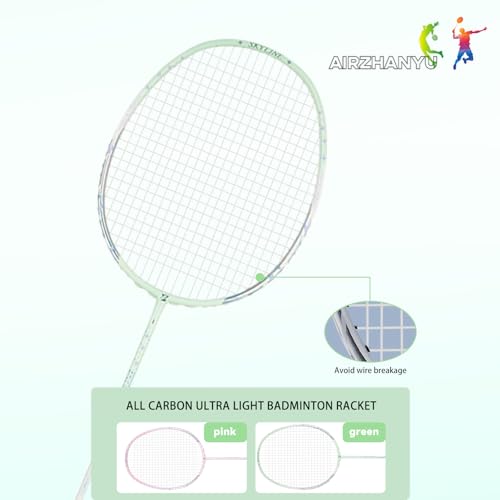 Image of Badminton Racket,Badminton Rackets,Both Offensive and Defensive,Lightweight 75g All Carbon Fiber One-Piece Molded Professional Durable Single Racket,Including 1 Ball Bag