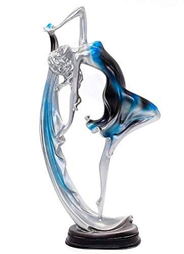Notakia Graceful Dance Movements, Beautiful Dancer Statue, Blue & Silver, Best Gift for Girl, Home Decoration, Desk Ornament