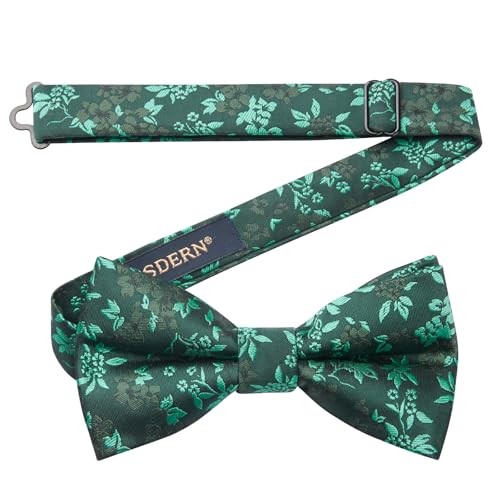 Image of HISDERN Bow Ties for Men Pretied Bowties Classic Formal Business Bow Tie Adjustable Tuxedo Bowtie for Wedding Party