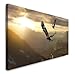 Produktbild Paul Sinus Art GmbH Adler in Einer Gebirgslandschaft 120x 50cm Panorama Leinwand Bild XXL Format Wandbilder Wohnzimmer Wohnung Deko Kunstdrucke