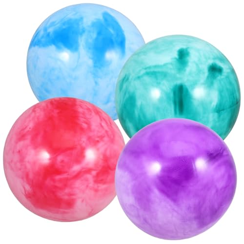 Sosoport 4Pcs Inflatable Playground Ball Bouncy Balls for Patting Ball for Outdoor Fun for Active Activities