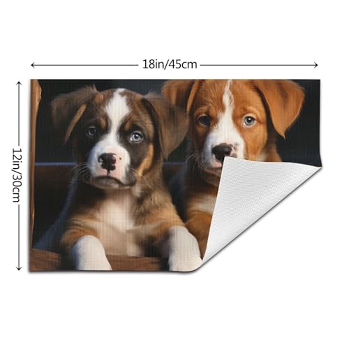 Lot de 4 sets de table de salle à manger résistants chaleur animaux
