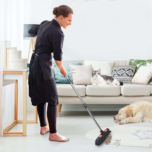 Gummibesen mit Stiel - 134 cm Silikonbesen für Innen und Außen mit Abzieher, Ideal zum Entfernen von Tierhaaren (Hunde & Katzen) von Teppichen, Fenstern, Fliesen und Hartholzböden – Bild 5