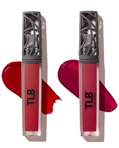 The Lip Bar - Nonstop Liquid Matte Lipstick Mini 2-Pack Bawse Lady (Blue Red) + Rich Auntie (Deep Berry) - High Pigment - One Swipe - Long Lasting - Jojoba Oil & Vitamin E - Vegan - .05 fl oz each