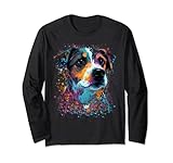 Un colorato stile acquerello design con un simpatico ritratto Splash Art Jack Russel Terrier. Questo è un ottimo design grafico per i proprietari di Jack Russel Terrier o chiunque ami la razza. È un regalo perfetto per un papà o una mamma di Jack Russel Terrier.