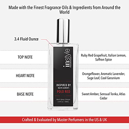 Instyle Fragrances | Eau De Toilette | Cologne For Men | Vegan, Paraben Free, Phthalate Free | Never Tested On Animals | 3.4 Fluid Ounces #TOP6