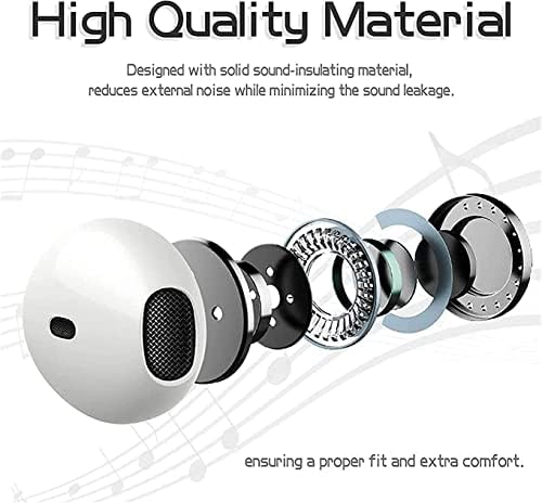 In-Ear Stereo Noise Isolating Earbuds, for iPhone Earphones, HiFi Stereo Sound Headphones, Mic+Volume Control Compatible with iPhone 13 Pro/12/12 Pro/11/XS /XS Max/XR/X/SE/8/7/7 Plus Support All iOS
