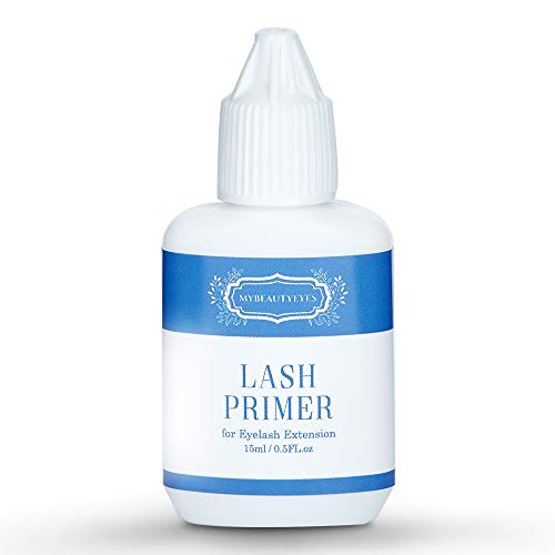 Lash Primer for Eyelash Extension 0.5 FL/oz (15ml) / Pre-Treatment for Semi Permanent Eyelash/Easily Removes Proteins and Oils/Oil Free/Longer Extension Retention (0.5 FL/oz (15ml))