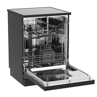 Hisense HS622E90BUK Freestanding Standard Dishwasher 85cm High - E Rated, Black, 24 x 23 x 33 inches (L x W x H) [Energy Class E]