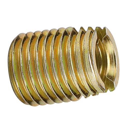 m16 to m12, m12 wood threaded inserts, 20 pieces of 302 carbon steel self tapping thread insert accessories (size 9)