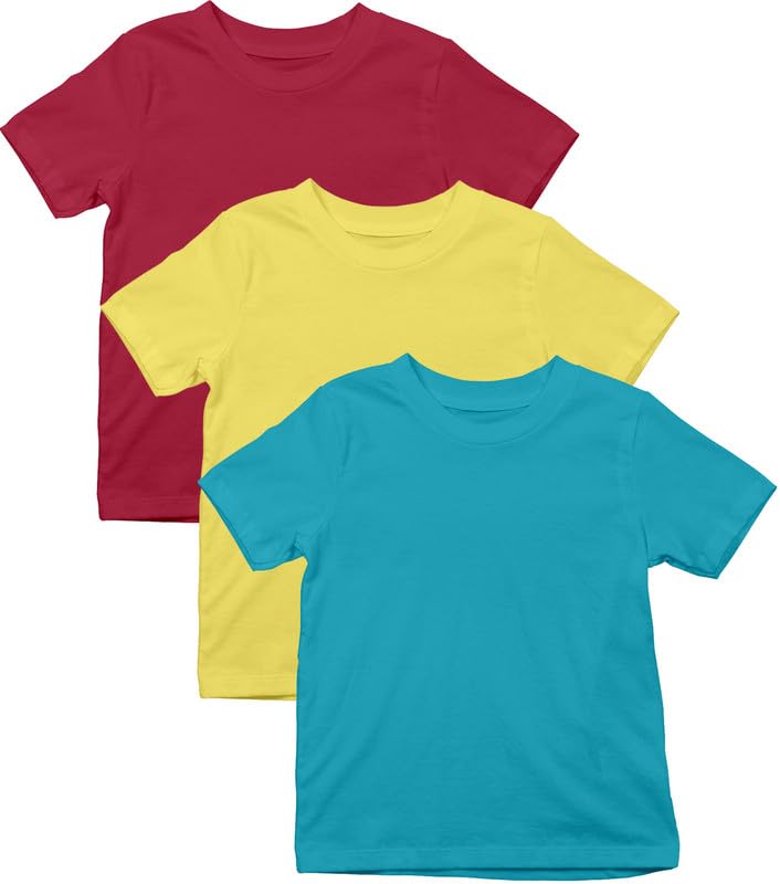 Image of XENOVAURBAN Kids Unisex Combo Round Neck Cotton T-Shirt - P