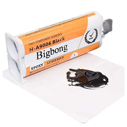Bigbong 50ml 1:1 Black Epoxy Resin AB Glue Curing Time 5 Minutes Epoxy Glue 2-Part Epoxies Epoxy Adhesive for Bonding Stainless Steel Metal Wood Ceramic Stone Plastic