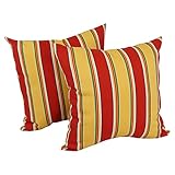 Blazing Needles All-Weather UV-Resistant Outdoor Knife Edge Pillows Set, Set of 2, 20', Haliwell Multicolor