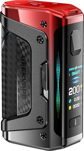 GEEKVAPE Aegis Legend 5 Box Mod 200W | 510 Fil - ECO / Smart / Normal / Custom / TC Type-C fit GeekVape Z Sub Ohm Tank, Sans nicotine, San Batterie (Rouge...