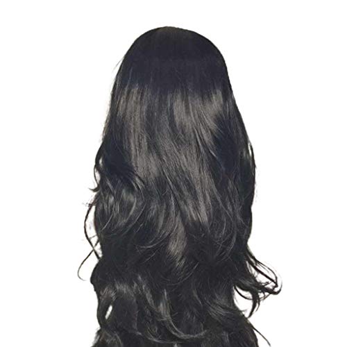 Baoblaze Perucas onduladas cheias longas perucas encaracoladas frontais para mulheres pretas brancas