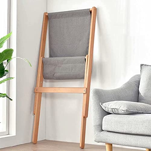 Sillón reclinable de madera exclusivo con cojín camel de cuatro posiciones 8