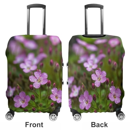Travel Luggage Cover Protectors Elastic Anti-scratch Suitcase Cover Washable Luggage Sleeve Flowers Blooming on The Ground Suitcase Cover Protector Fit 18-32 Inch Suitcases Travel Accessories M3