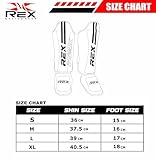 Rex Sports Endurance Shin Guard Instep for Kickboxing, MMA fighting pads, kickboxing shinpads, Muay Thai Leg pads, Rexene Leather Boxing protection for legs (PINK/BLACK, M) - Image 8