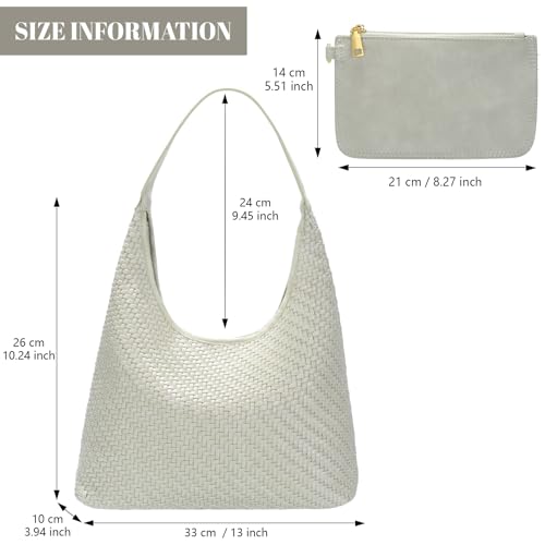 Bolso Tote Tejido para Mujer con Cartera y Asa miniatura 4