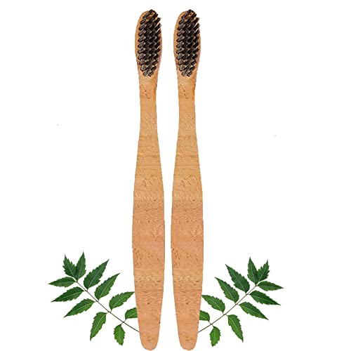 Mini Storify Truly Organic Neem Manual Toothbrush-Pack Of 2 Kids, Charcoal Activated Soft Bristles, Biodegradable, Eco-Friendly, Wooden Brush (B09Q5T9KN3) Amazon Price History, Amazon Price Tracker