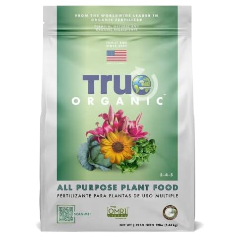 True Organic All Purpose Plant Food Granular Fertilizer 12 lbs - CDFA, OMRI Listed for Organic Gardening NPK 5-4-5 Cover