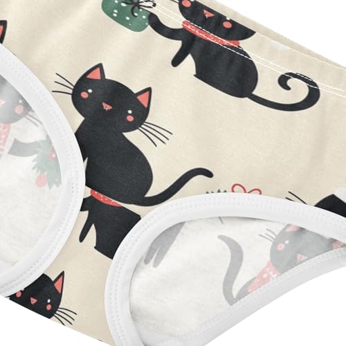 Girls' Cotton Briefs Organic Cotton Toddler Underwear for Toddlers Adorable Black Cat4