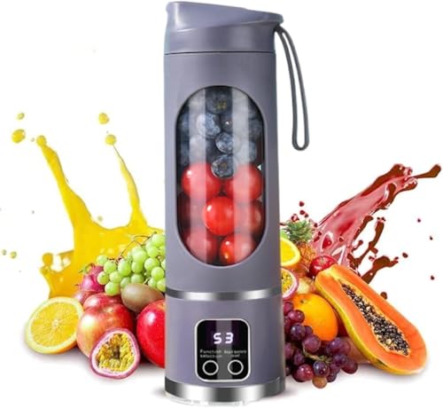 Portable Blender Cordless for Shakes and Smoothies,12 Blades USB Rechargeable Small Blender,16 oz Personal for Ice and Frozen Fruit,Compact and Easy to Clean,Ideal for Home and Travel (Purple)