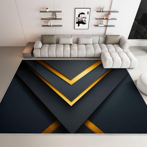 Tapis salon triangles géométriques gris 180x240cm moderne doux - 2