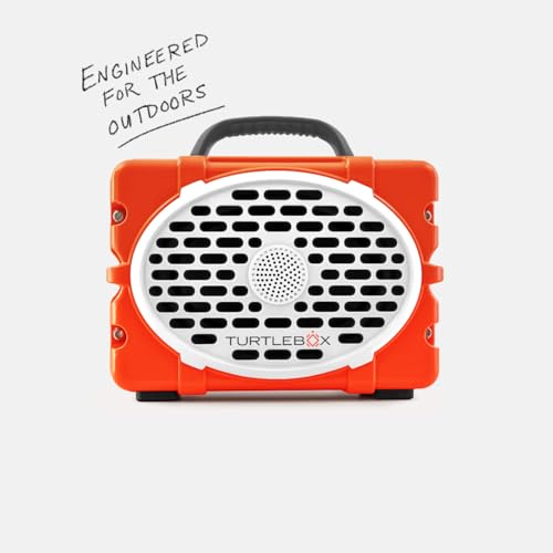 Image of Turtlebox Original Gen 3: Portable Outdoor Bluetooth Speaker - Ultra-Loud (120dB), Waterproof (IP67), Rugged, Impact-Resistant, 3-Day Battery | Party Mode: Unlimited Pairing Stereo, Orange /Gray