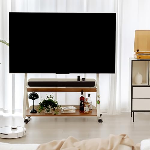 Soporte móvil para TV con ruedas, ajustable para 50-75 pulg miniatura 2