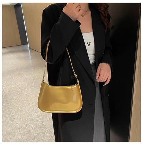 Image of Patent Leather Clutch Purse Shiny Evening Handbags for Women Armpit Shoulder Bag MINI Hobos
