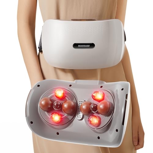 QXC Dual Disc Abdominal Massager with Heat, Electric Belly Fat Burner Machine with Bian-Stone...