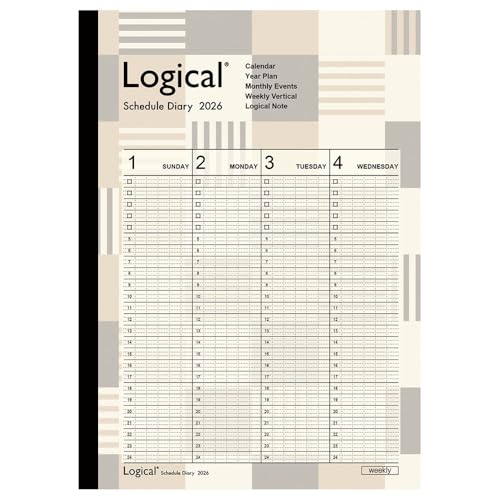 【2026年度版 手帳】 ナカバヤシ ロジカルダイアリー2026週間バーチカルA／A5／ブロック NS-A503-26AS【PT1】のサムネイル