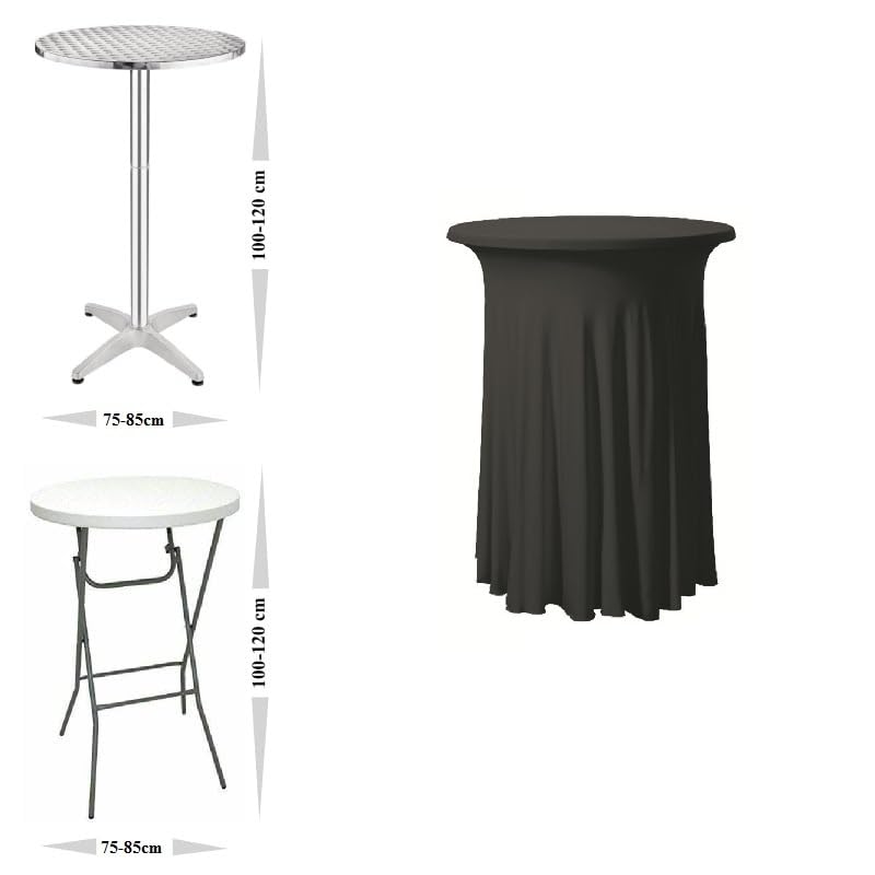 Housse mange debout extensible blanche 60cm en élasthanne - 4
