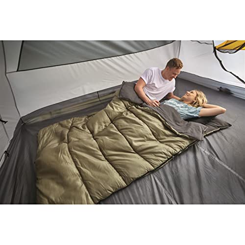 Guide Gear Canvas Hunter 20-Degree Double Sleeping Bag For Adults And Kids 2-Person Warm Winter Cold Weather Lightweight Portable For Camping, Backpacking, Hiking, Outdoors #TOP1