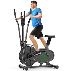 Cross Trainer, 2 in 1 Elliptical Cross Trainers with LCD Monitor, Upgraded Adjustable Resistance, Max Weight 265LBS, Exercise Machine Cross Trainer for Home Gym