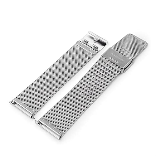 Miltat 19Mm Quick Release Classic Superfine Mesh Watch Band, Brushed #TOP1