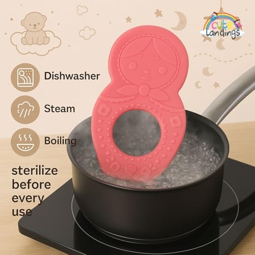 Image of Silicone Teething Toy for Newborn Baby Girls & Boys| BPA-Free, Food-Grade | Gum Relief, Chewing Aid |Teether| Easy-to-Grip Essentials (3+ Months)